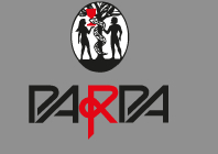 logo Państwowej Agencji Rozwiązywania Problemów Alkoholowych, sylwetka kobiety i mężczyzny przy drzewie owinięty przez węża w kolorze czarnym, kobieta trzyma czerwony kielich