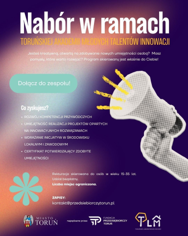 Plakat promujący nabór