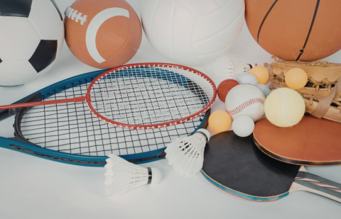 Zdjęcie sprzętu sportowego: piłek, rakietek